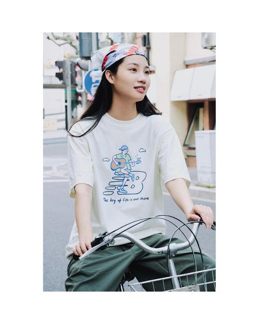 New Balance White X Pk Guitar Graphic T-Shirt 'Ivory'