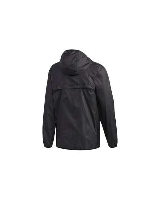 Adidas Blue Neo Alphabet Printing Training Sports Hooded Jacket for men