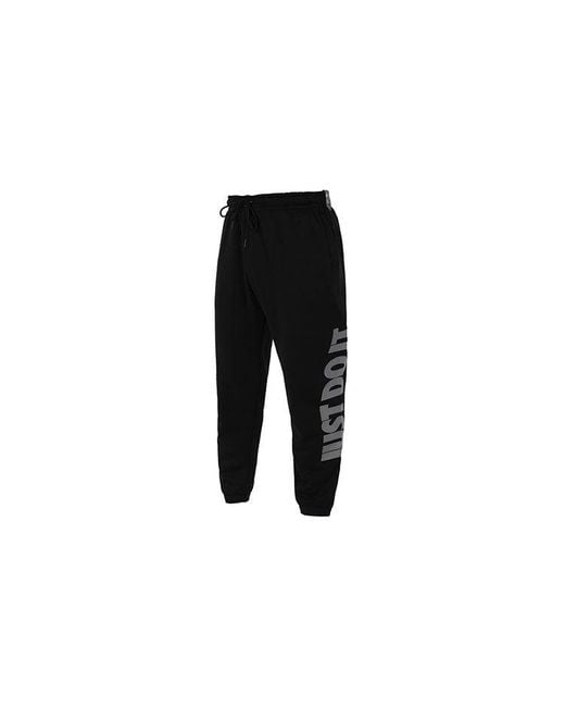 Nike Black Sportswear Jdi Slim Fit Fleece Reflective Sports Pants for men