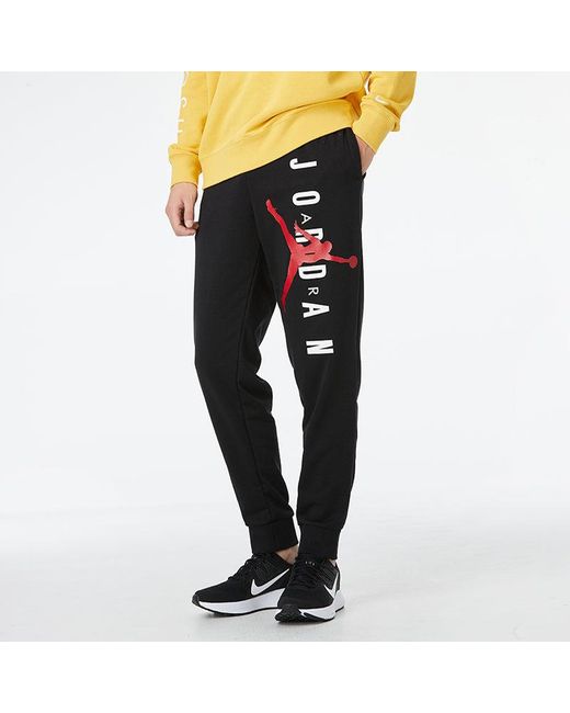 Nike Black Basketball Lacing Sports Long Pants for men