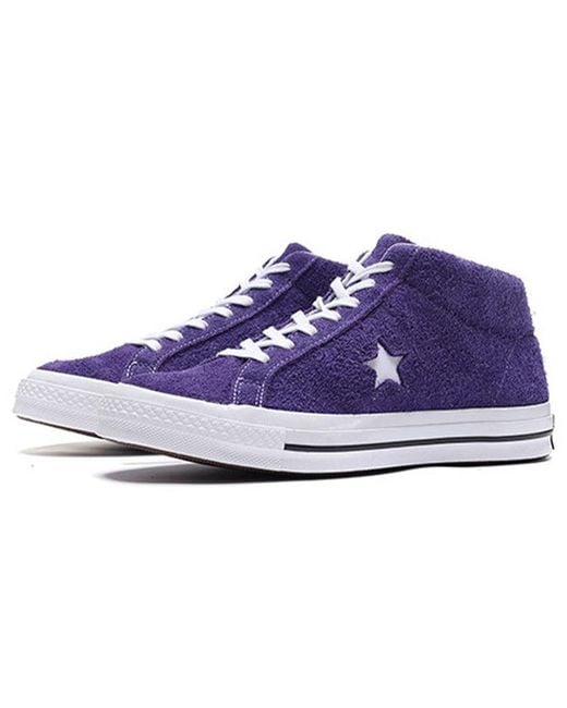 Converse Purple One Star Mid Fuzz' for men