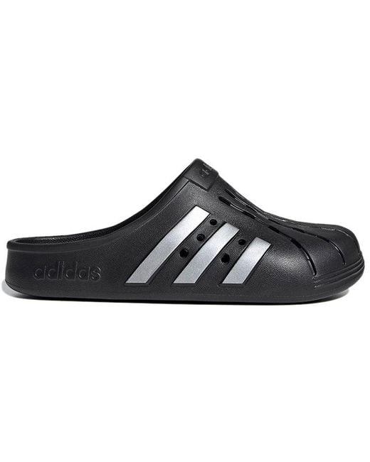 adidas Originals Adidas Adilette Clog 'black Silver' for Men | Lyst