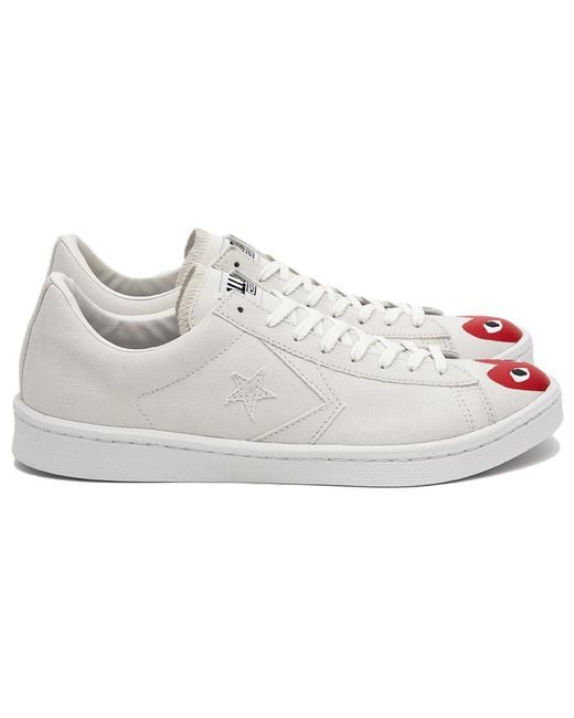 Converse White X Comme Des Garcons Play Pro Leather for men