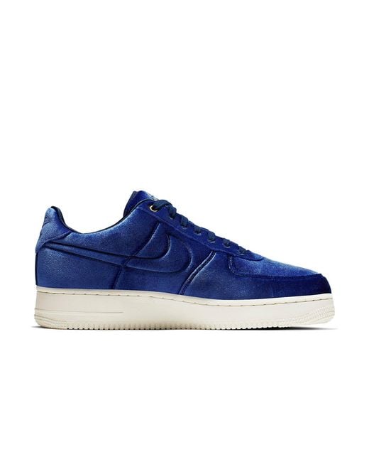 Nike Blue Air Force 1 Low '07 Premium Velour' for men