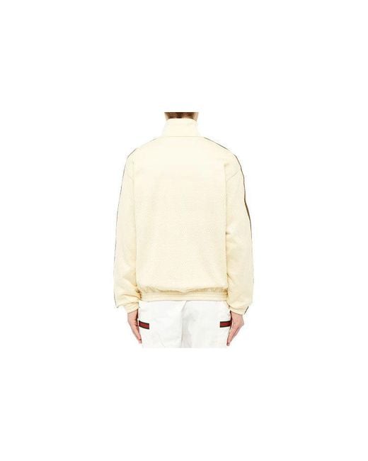 Gucci Natural Chest Logo Zip Jacket White for men