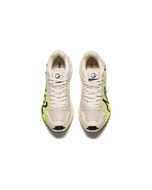 Anta Yellow Running Series Sneakers for men