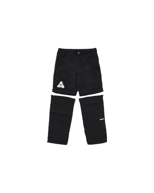Palace Black Ss22 Zip Off Bottoms for men