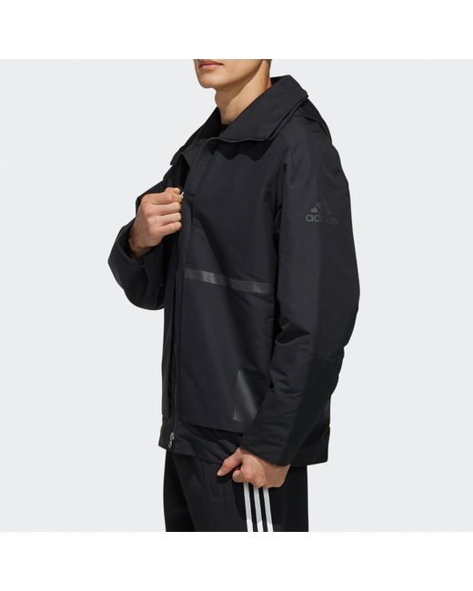 Adidas Blue U1 Jkt Warm Casual Sports Hooded Long Sleeves Jacket for men