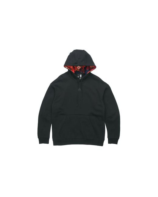 Adidas Black Graphic Hooded Sweatshirt Gg0775 for men