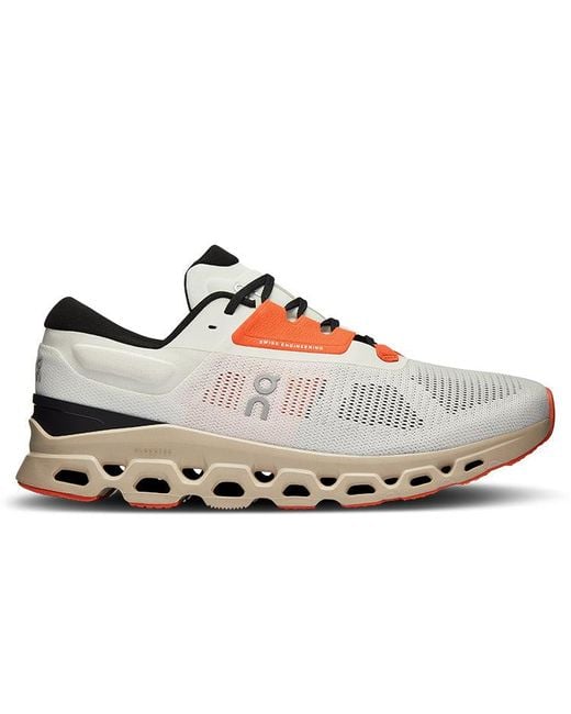 On Shoes White Cloudstratus 3 'Undyed Sand' for men