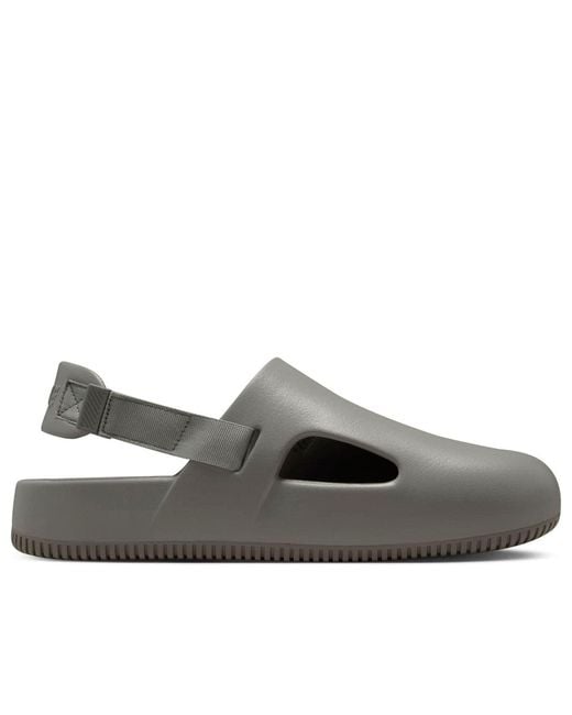 Nike Gray Calm Mules 'Flat Pewter' for men