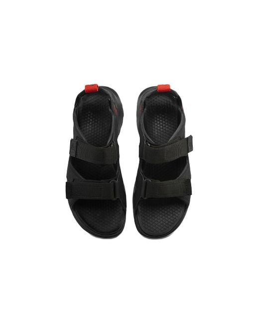 The North Face Black Hedgehog Iii Sandals 'Asphalt With Retro' for men