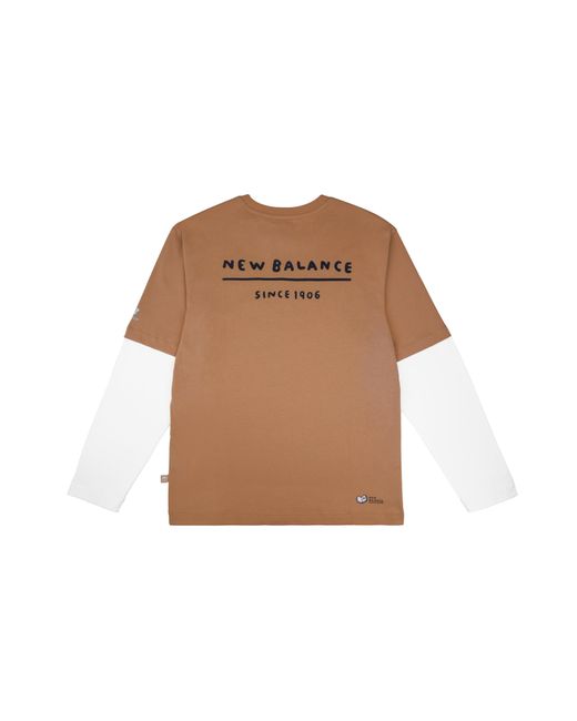 New Balance Brown X Zero Per Zero Colorblock Long Sleeve Tee