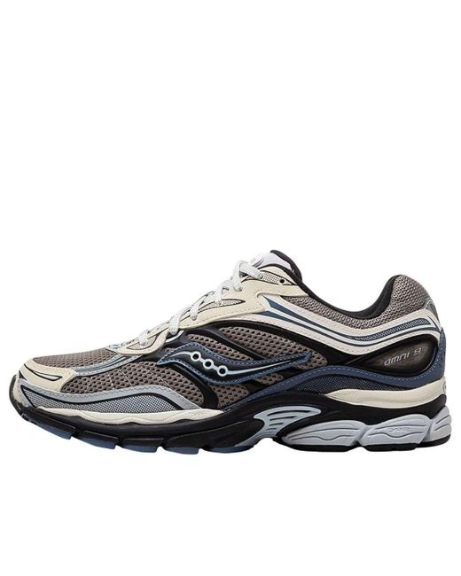 Saucony Brown Progrid Omni 9 'Winter Tech Gravel Caviar' for men