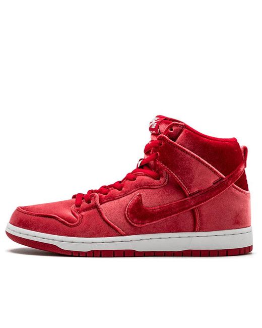 Nike Sb Dunk High Prm 'red Velvet' Men | Lyst