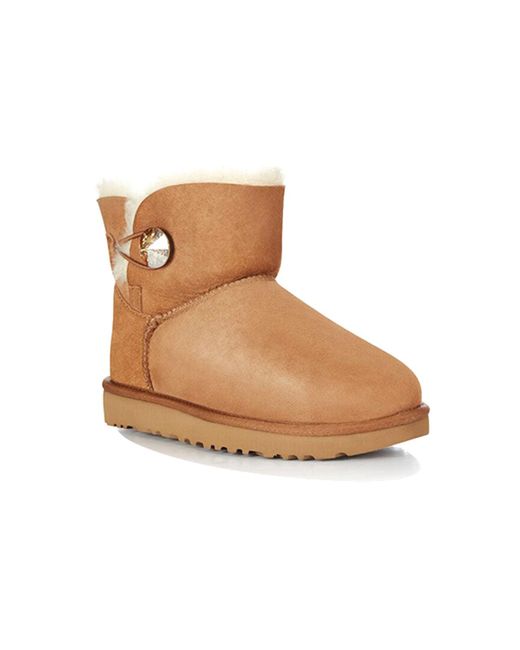 Ugg Brown (Wmns) Mini Bailey Button Bling
