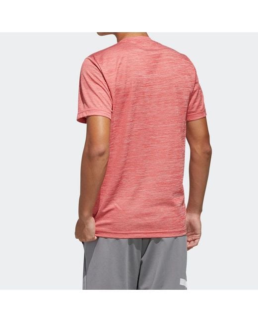 Adidas Pink Training Sports Short-Sleeve Tee for men