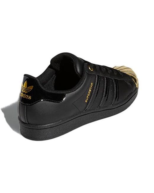 Adidas Black (Wmns) Superstar Metal Toe Metallic'