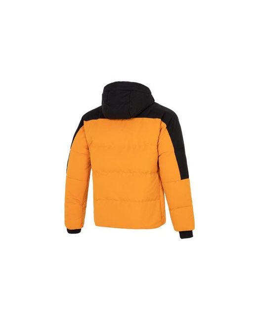 PUMA Orange Colorblock Padded Down Jacket for men