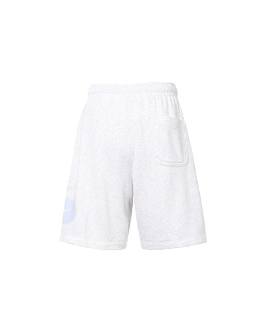 Nike White Sportswear Logo Loose Lacing Casual Shorts for men