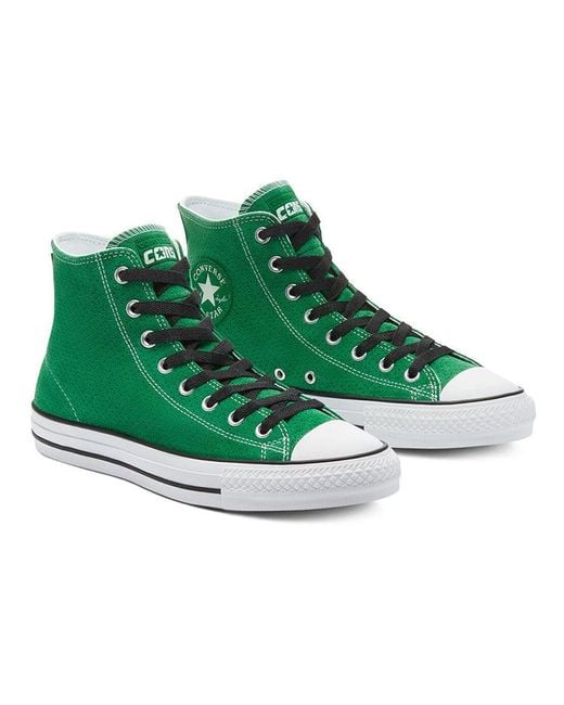 Converse Green Chuck Taylor All Star Pro High 'Perforated Suede for men