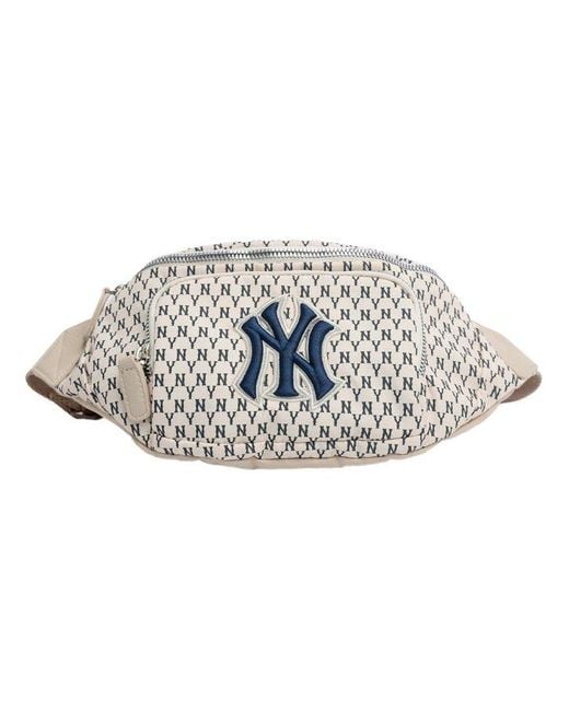 MLB White Monogram Series Retro Full Print Ny New York Yankees Casual Classic Fanny Pack