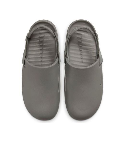 Nike Gray Calm Mules 'Flat Pewter' for men