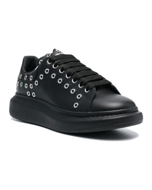 McQueen Black Oversized Sneaker Eyelets' for men