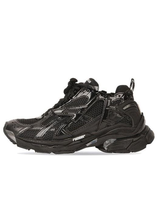 Balenciaga Black Runner Sneakers Mesh And Nylon' for men
