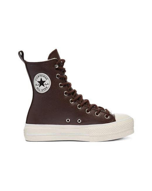 Converse Chuck Taylor All Star Extra-high Platform in Brown | Lyst