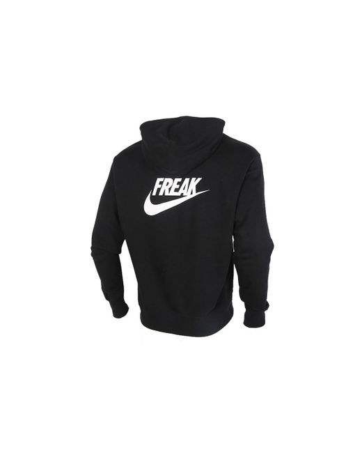Nike Black Giannis Solid Color Pullover Hoodie for men
