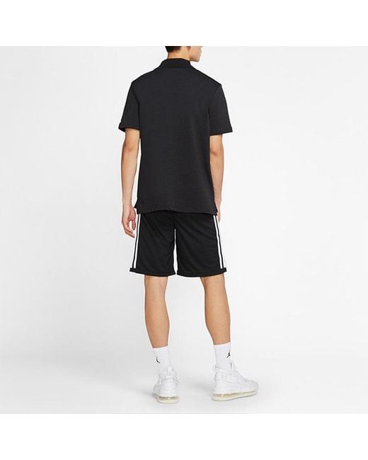 Nike Black Athleisure Casual Sports Basketball Short Sleeve for men