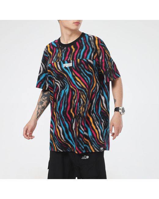 PUMA Blue Wild Pack Aop Tee for men