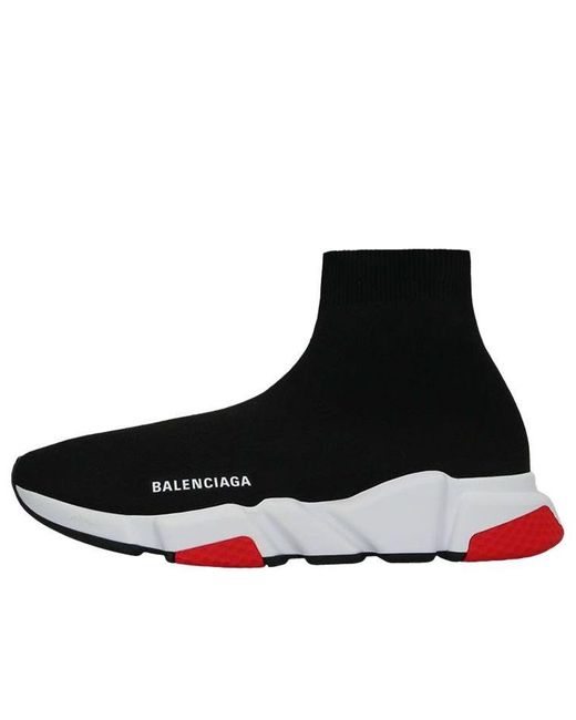 Balenciaga Speed Sneaker 'black Red' for Men | Lyst