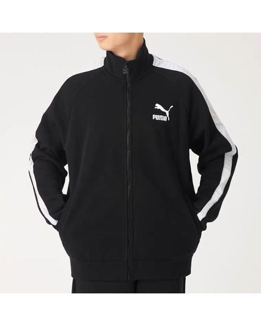 PUMA Black Iconic T7 Track Jacket for men