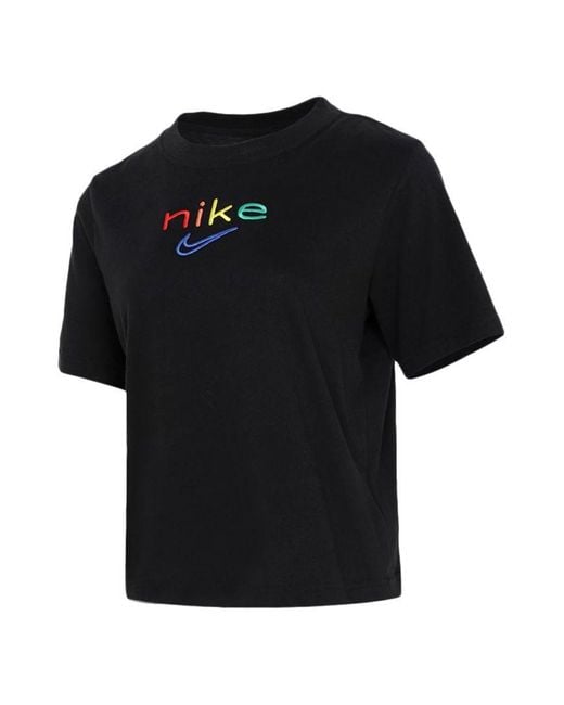Nike Black (Wmns) Dri-Fit Boxy Logo Sports