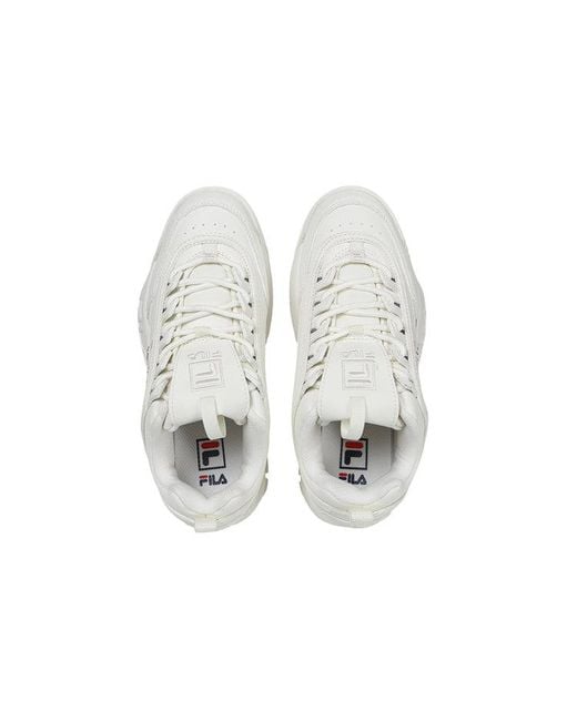 Fila White Disruptor 2 Low Top Clunky Shoes