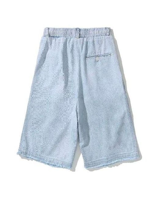 Drew House Blue Lightweight Denim Church Shorts 'Light' for men