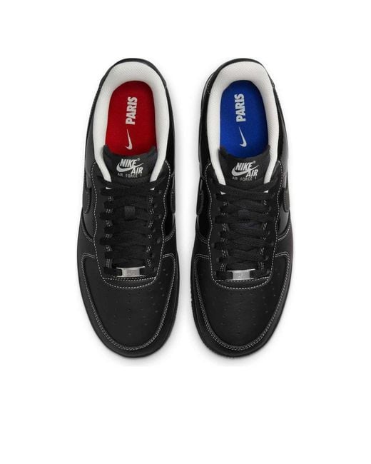 Nike Black Air Force 1 Low 'City Pack Paris Patent' for men