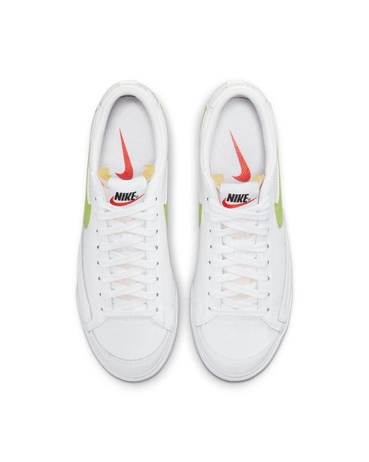 Nike White (Wmns) Blazer Low Platform Light Lemon Twist'