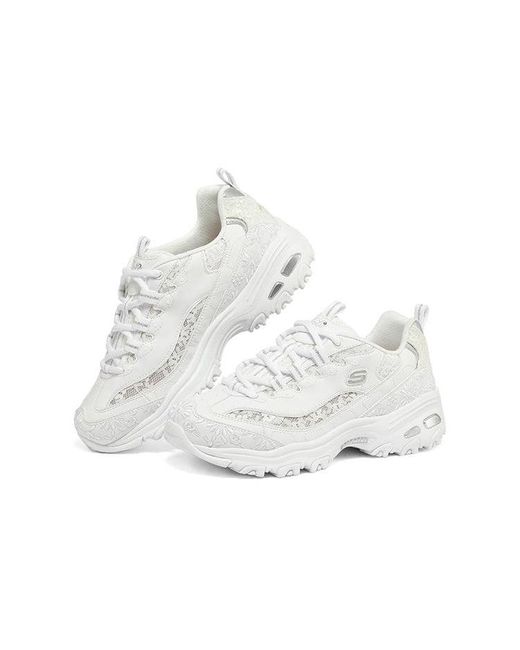 Skechers White (Wmns) D'Lites 1.0
