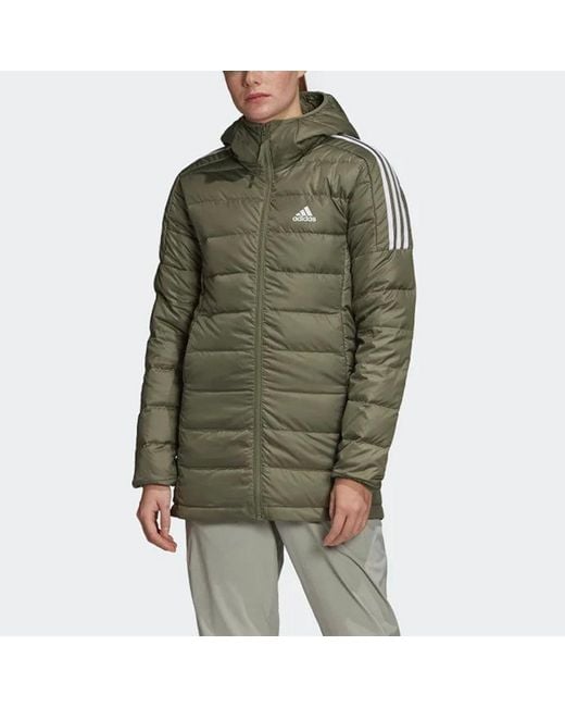 Adidas Green Female Essentials Down Parka