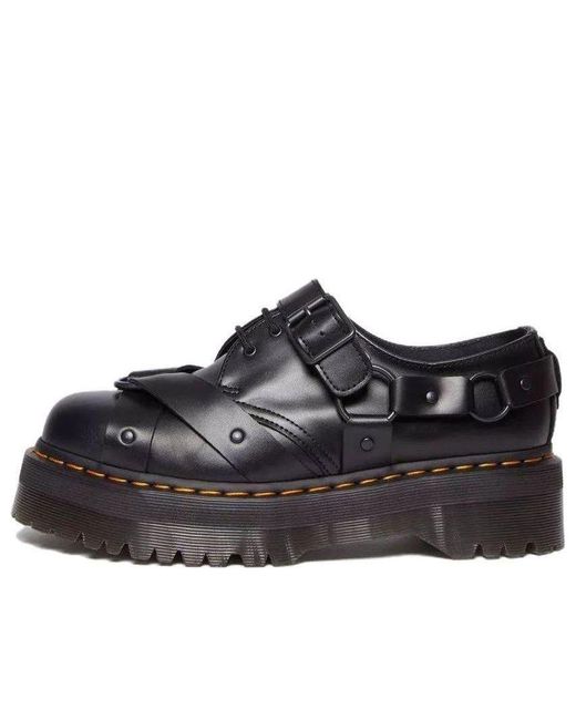 Dr. Martens Black 1461 Harness Leather Platform Shoes