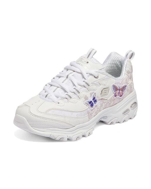 Skechers White (Wmns) Dlites Butterfly'