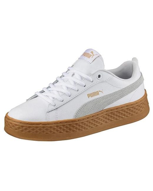 PUMA White (Wmns) Suede Platform Leather Sneaker