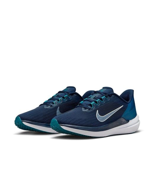 Nike Blue Air Winflo 9 Road Running Shoes for men