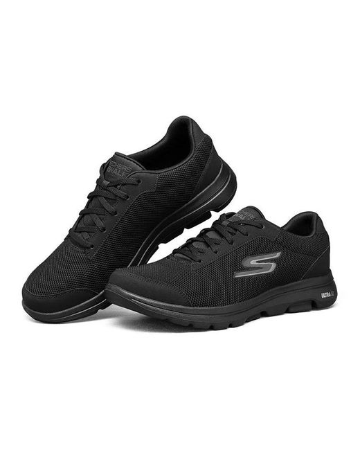 Skechers Black Go Walk 5 Qualify 'Charcoal' for men