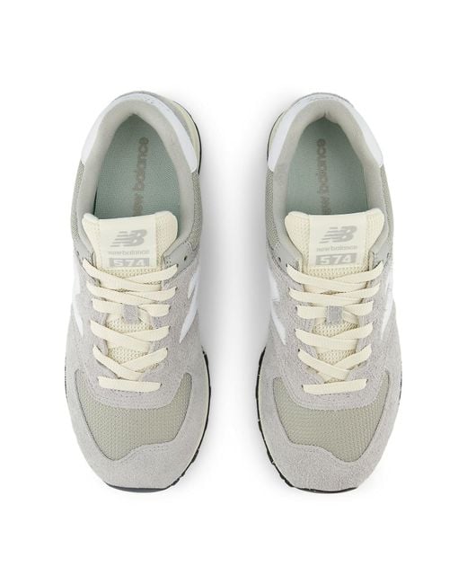 New Balance White 574 'Concrete Angora' for men