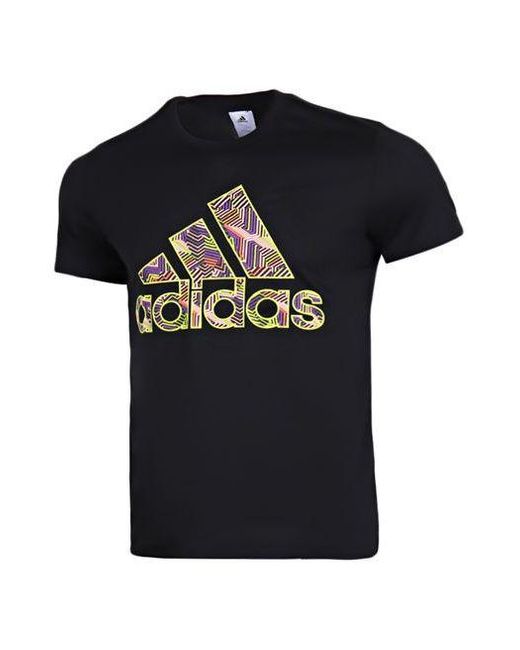 Adidas Black Apac Smr Bos Round-Neck Sports Short-Sleeve Tee for men