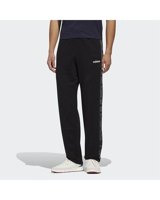 Adidas Black M Ess Aop Pnt Running, Casual, Loose, Straight, Sports Pants for men
